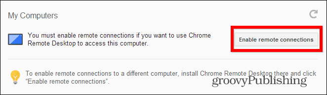 Το Chrome Remote Desktop PC ξεκινάει