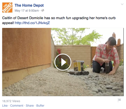 βίντεο home depot στο Facebook