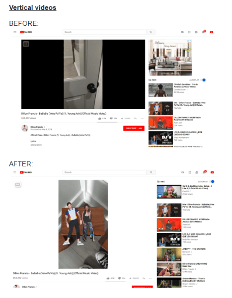 Το YouTube ενημέρωσε τον τρόπο προβολής κάθετων βίντεο στην επιφάνεια εργασίας.