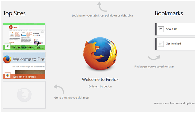 Firefox για Windows 8 Touch Beta είναι διαθέσιμο για δημόσιες δοκιμές