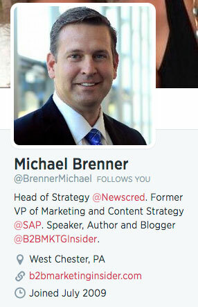 βιογραφικό προφίλ twitter του michael brenner