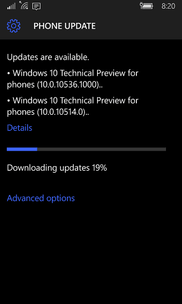 Τα Windows 10 Mobile Προεπισκόπηση Build 10536.1004 Διαθέσιμο τώρα
