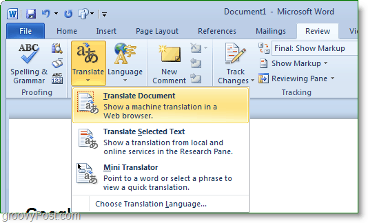 πώς να μεταφράσετε ένα ολόκληρο έγγραφο λέξης της Microsoft στο ισπανικό ή σε οποιαδήποτε άλλη γλώσσα