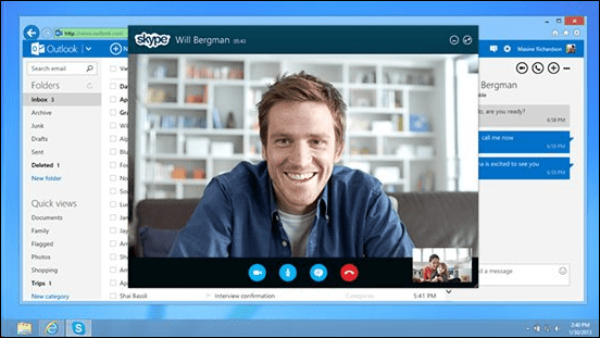 Το Skype είναι πλέον διαθέσιμο μέσω του ηλεκτρονικού ταχυδρομείου του Outlook.com