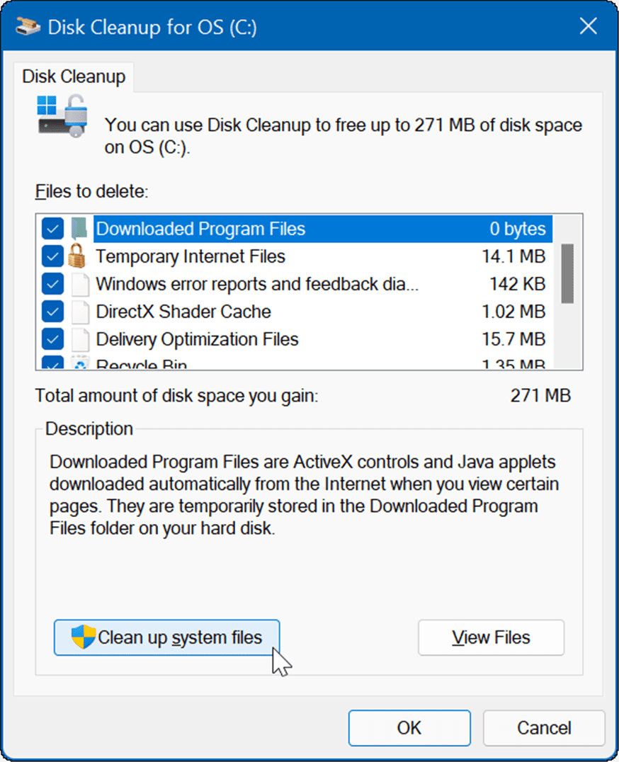 εκκαθάριση δίσκου διαγραφή προσωρινών αρχείων στα Windows 11