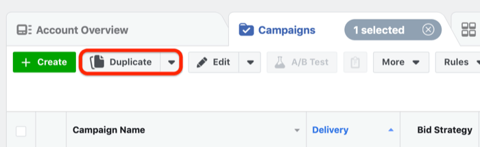 Διπλό κουμπί στο Facebook Ads Manager