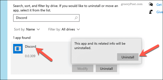 Κατάργηση Discord από τα Windows 10