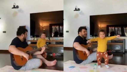 Ρεσιτάλ κιθάρας από τον Eser Yenenler και τον γιο της Kuzey!