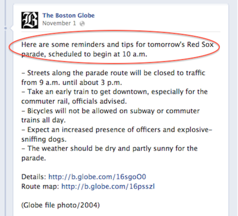 post παρέλαση boston globe red sox