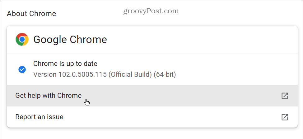 ενημερώστε το Chrome