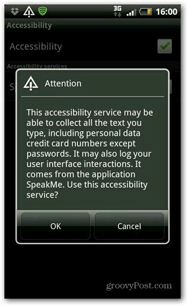 SpeakMe για ενεργοποίηση προσβασιμότητας Android