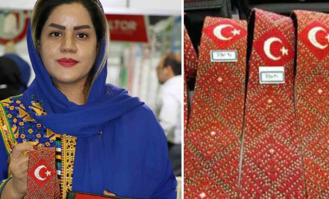 Türkiye αγάπη από Ιρανή! Έδειξε την αγάπη του για το μισοφέγγαρο και το αστέρι με τη γραβάτα και το πορτοφόλι που κέντησε