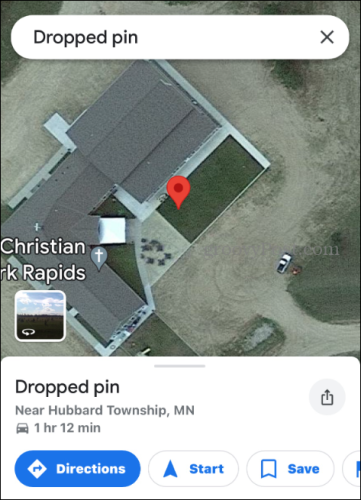 drop pin google maps για κινητά
