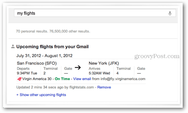 Πώς να ενεργοποιήσετε τα αποτελέσματα του Gmail στην Αναζήτηση Google