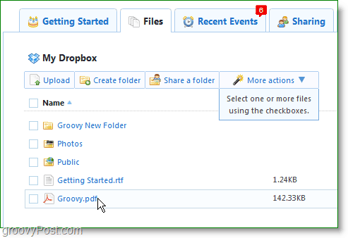 Dropbox screenshot - διαχειριστείτε τον λογαριασμό σας dropbox online