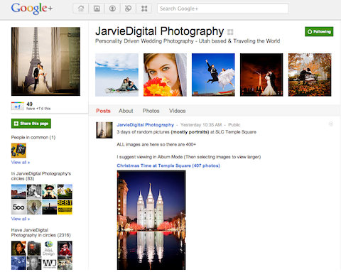 jarvie google + σελίδα