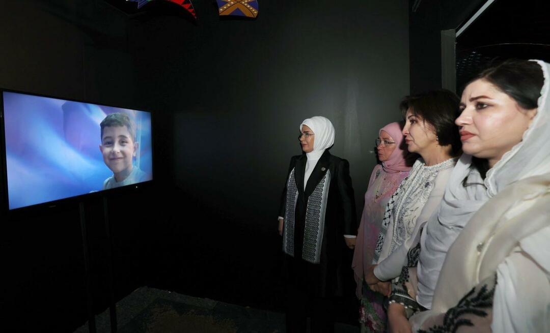 Η Πρώτη Κυρία Ερντογάν μοιράστηκε την έκθεση «Gaza: Resisting Humanity»!