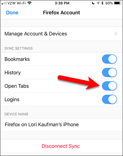 Ενεργοποιήστε τις καρτέλες "Άνοιγμα" στον Firefox για iOS