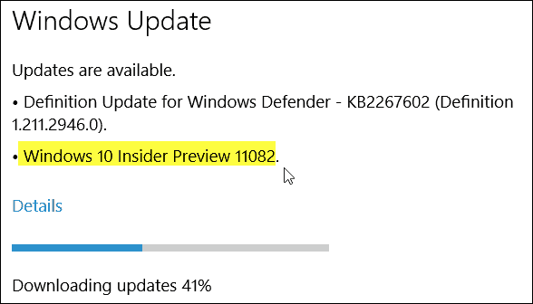 Windows 10 Κατασκευή 11082