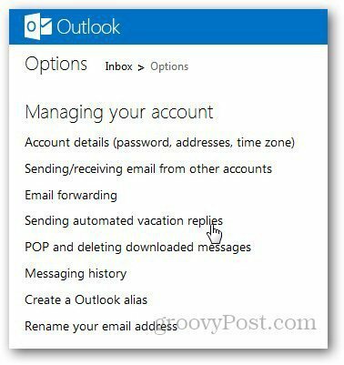 Outlook Μήνυμα Διακοπών 2