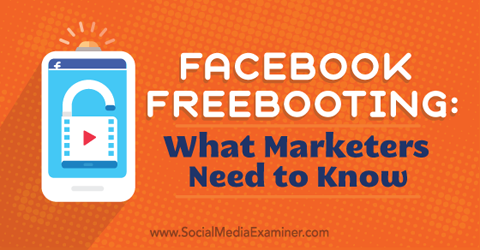 τι πρέπει να γνωρίζουν οι έμποροι για το freebooting στο facebook
