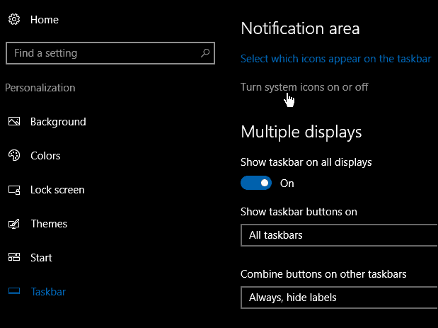 Windows 10 Συμβουλή: Επιλέξτε Ποια εικονίδια εμφανίζονται στο συρτάρι συστήματος