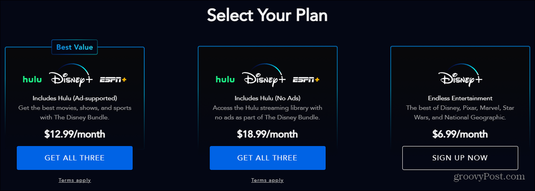 Το Disney Plus προσθέτει νέο πακέτο πακέτων με Hulu χωρίς διαφημίσεις