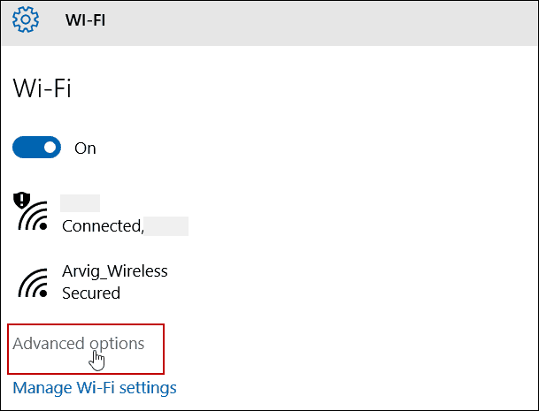 Σύνθετες ρυθμίσεις WiFi