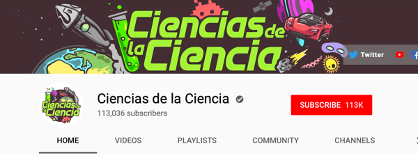 Πώς να προσλάβετε επί πληρωμή κοινωνικούς επηρεαστές, παράδειγμα του ισπανόφωνου καναλιού YouTube Ciencias de la Ciencia