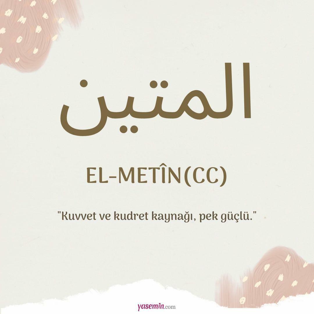 Τι σημαίνει το al-Metin (cc);