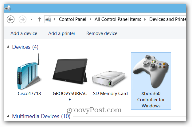 Συσκευές και εκτυπωτές ελεγκτή Xbox