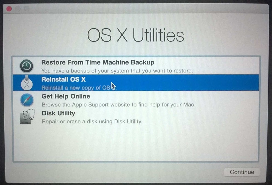 Επανεγκαταστήστε το OS X