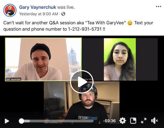 Facebook Live από τον Gary Vaynerchuk