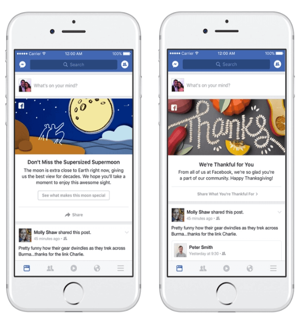 Το Facebook εισήγαγε ένα νέο πρόγραμμα μάρκετινγκ για να καλέσει τους ανθρώπους να μοιραστούν και να μιλήσουν για γεγονότα και στιγμές που συμβαίνουν στις κοινότητές τους και σε όλο τον κόσμο.