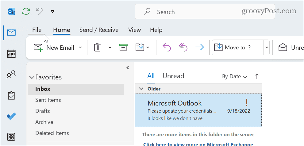 Εκτυπώστε ένα email από το Outlook