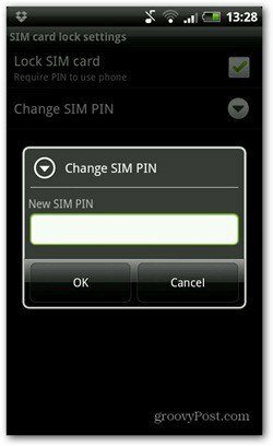 Android αλλαγή κωδικού PIN