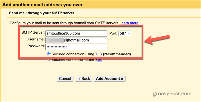 ρυθμίσεις smtp του gmail