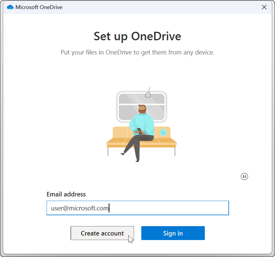 επανασυνδέστε τον λογαριασμό OneDrive