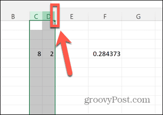 excel δεξιό περίγραμμα της κεφαλίδας στήλης