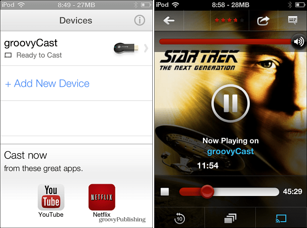 Εφαρμογή Chromecast iOS