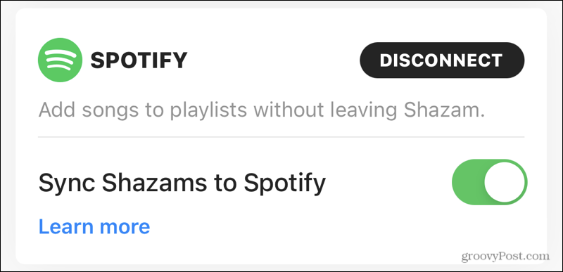 Συγχρονίστε το Spotify με το Shazam