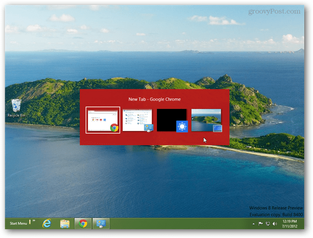 windows 8 alt menu καρτελών