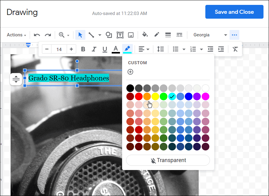 Χρώμα γραμματοσειράς κ.λπ. πώς να στρώνετε εικόνες στα Έγγραφα Google