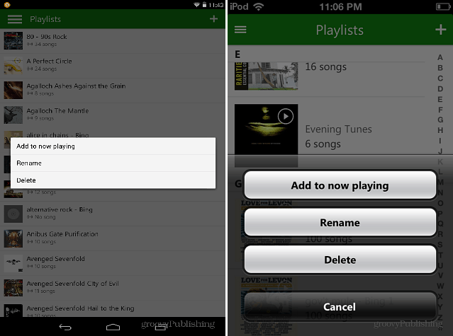 Xbox Μουσική Android iOS