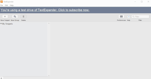 TextExpander δημιουργία αποσπάσματος