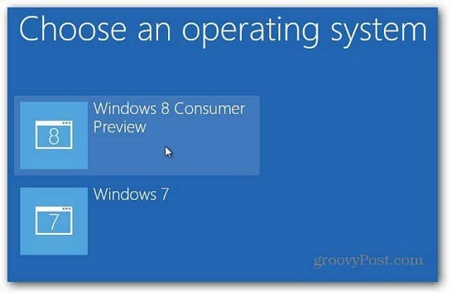 επιλέξτε Windows 8