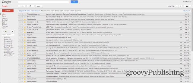 Το παλιό στυλ του Gmail