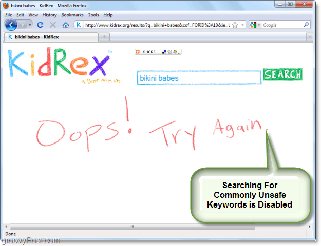 αποκλείστε τις κακές λέξεις από το να ψάξετε με το kidrex