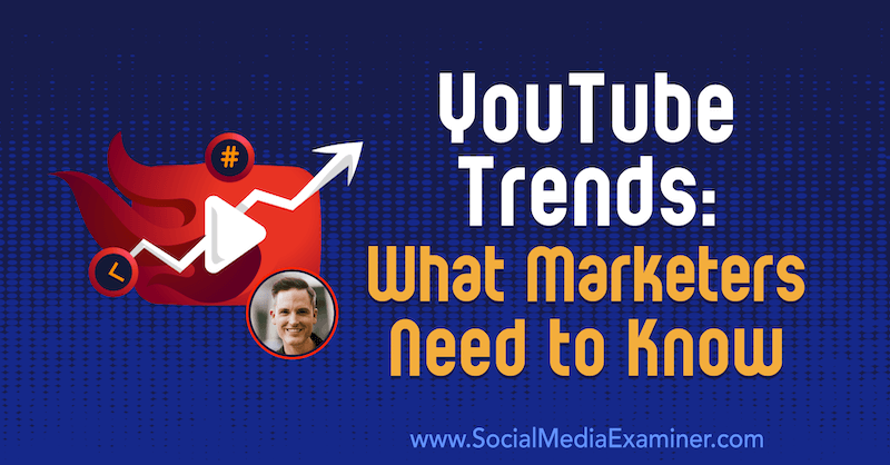 Τάσεις στο YouTube: Τι πρέπει να γνωρίζουν οι έμποροι, με πληροφορίες από τον Sean Cannell στο Podcast μάρκετινγκ κοινωνικών μέσων.