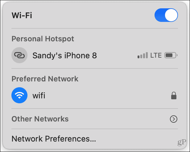 Έλεγχος WiFi σε Mac